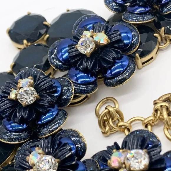 J. Crew Midnight Floral Navy Necklace - Picture 4 of 7